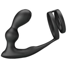 PRETTY LOVE - MARSHALL PENIS RING WITH VIBRATORY ANAL PLUG WITH REMOTE CONTROL 2